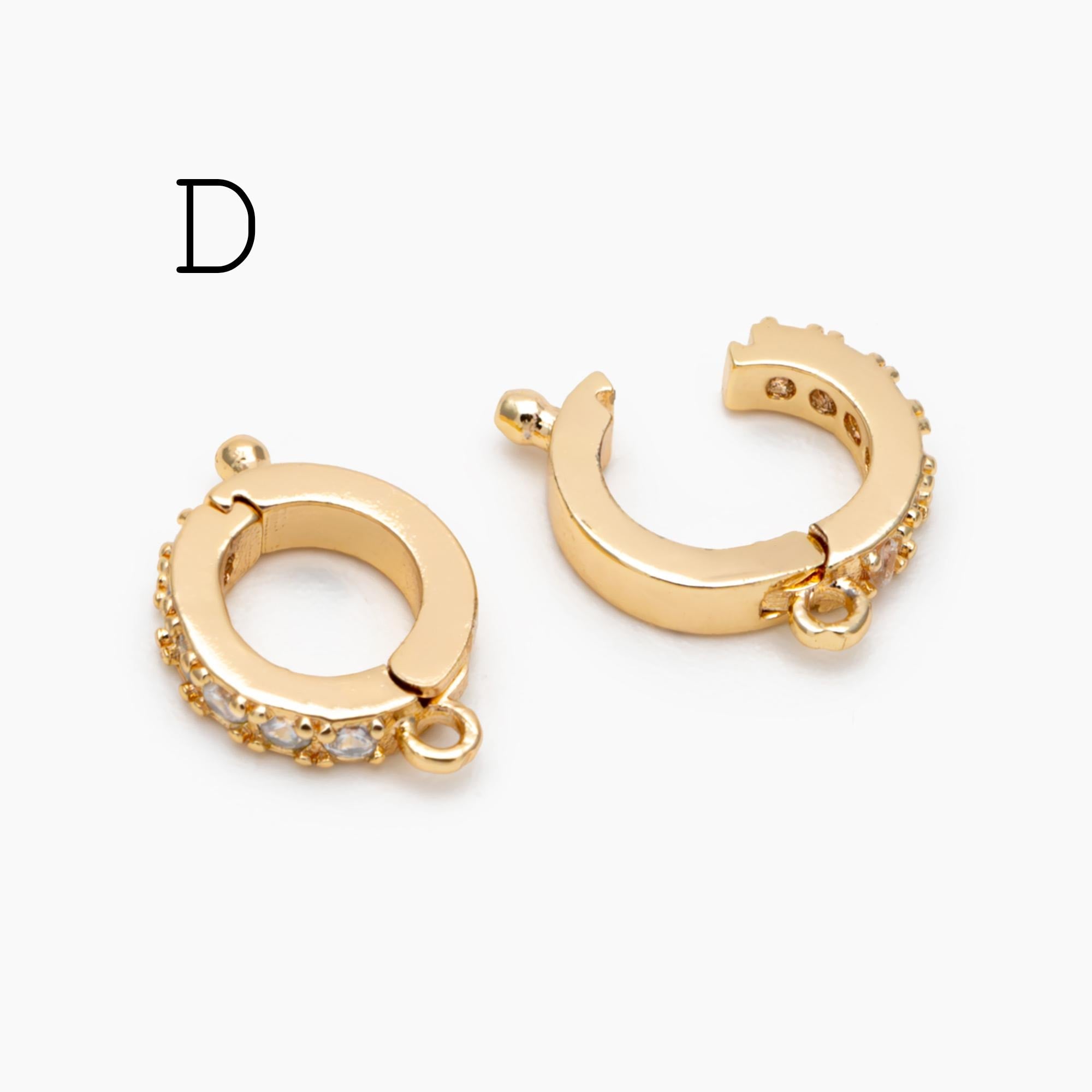 10pcs Gold/ Silver Tone Bail Connector, Gold/ Rhodium Plated Bails, Small Bail, Jewelry Bail, Pendant Bails, Metal Bails (GB-1468)